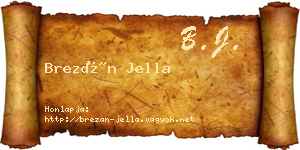 Brezán Jella névjegykártya